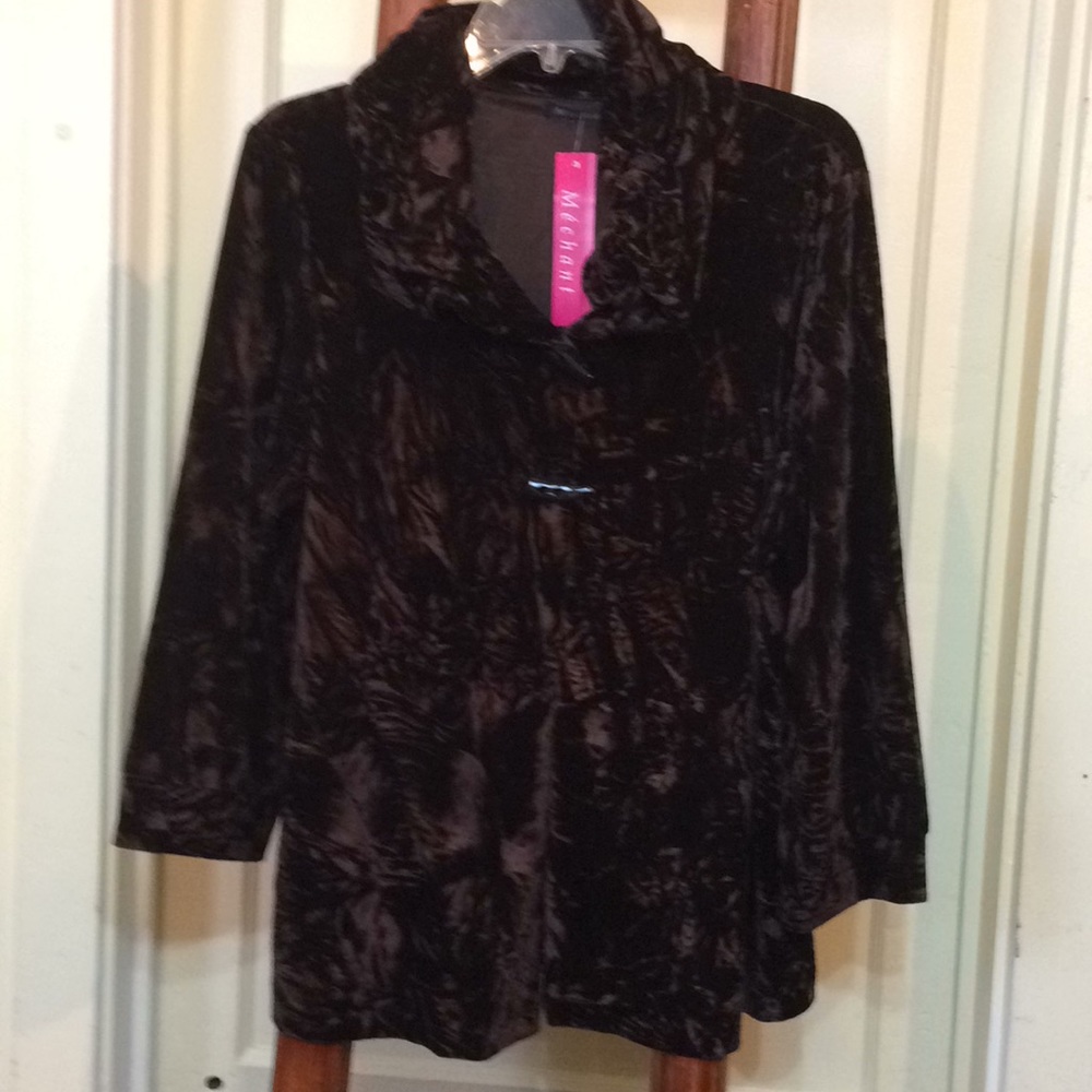 Crushed velvet coat by Marchant